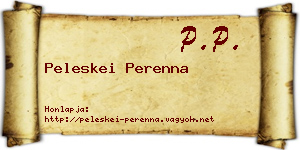 Peleskei Perenna névjegykártya